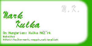 mark kulka business card